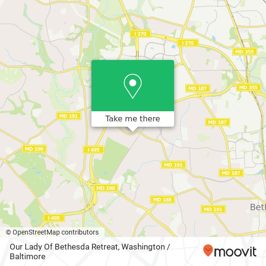 Mapa de Our Lady Of Bethesda Retreat