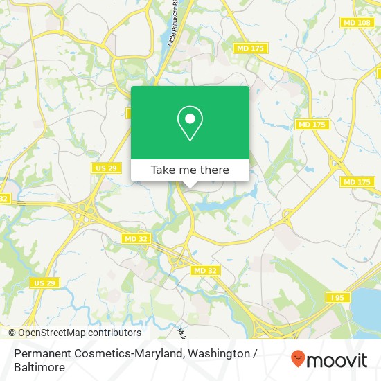 Mapa de Permanent Cosmetics-Maryland