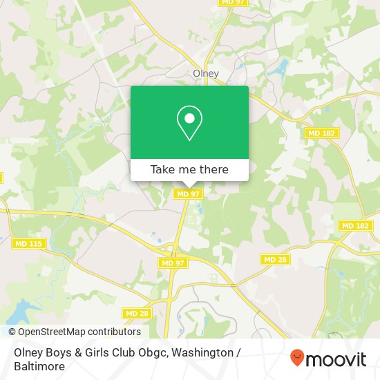 Olney Boys & Girls Club Obgc map