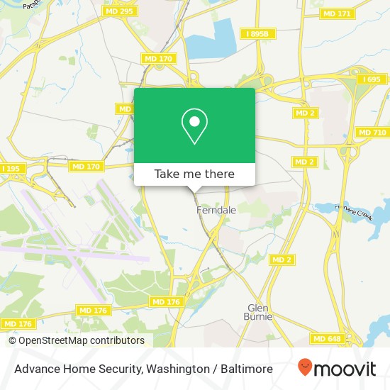 Mapa de Advance Home Security