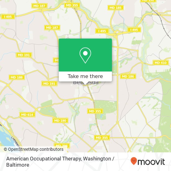 American Occupational Therapy map