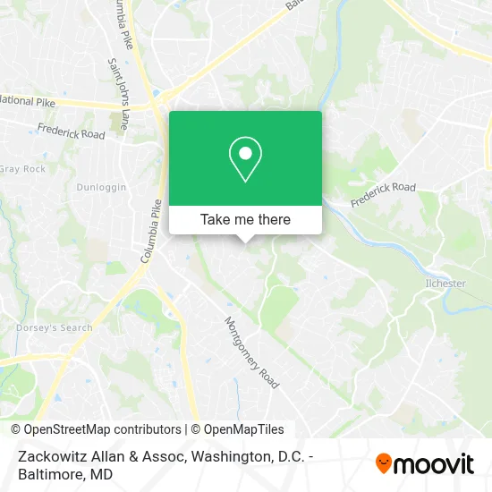 Zackowitz Allan & Assoc map
