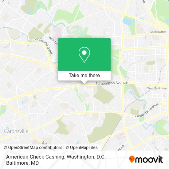 American Check Cashing map