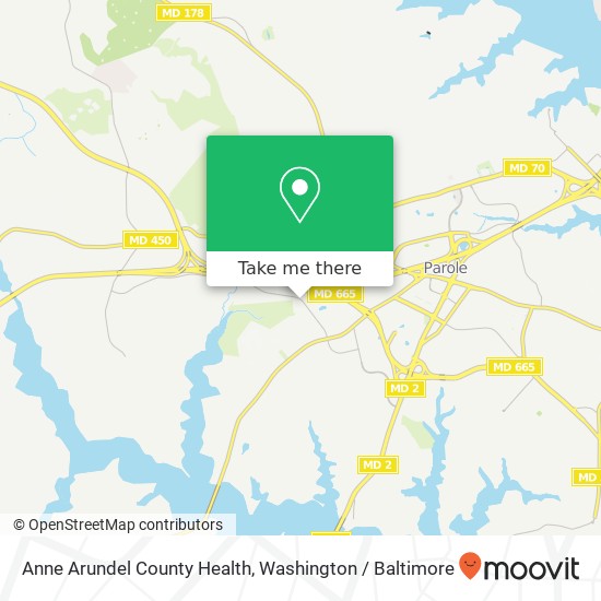 Anne Arundel County Health map