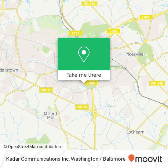 Kadar Communications Inc map