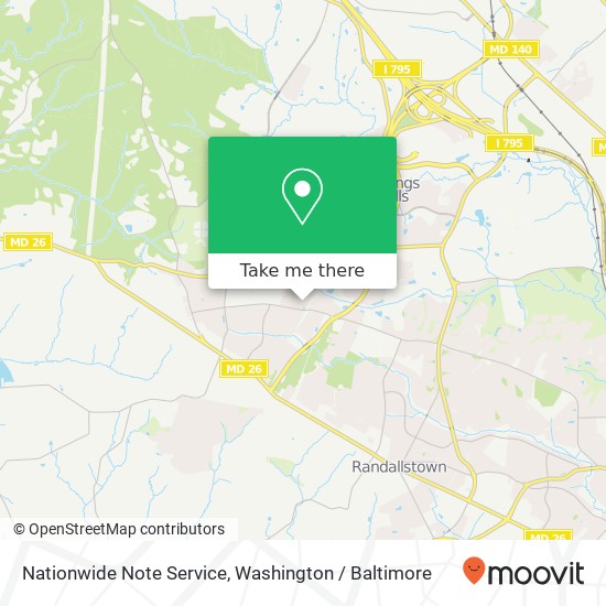 Nationwide Note Service map