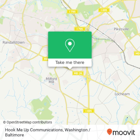 Hook Me Up Communications map