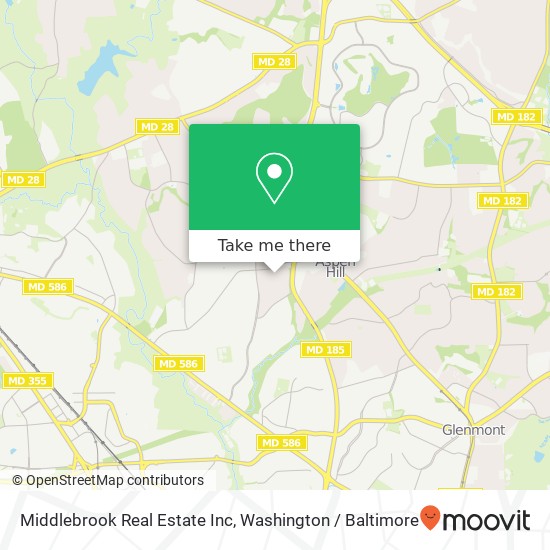 Middlebrook Real Estate Inc map
