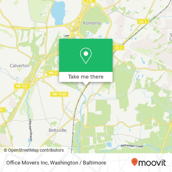 Office Movers Inc map