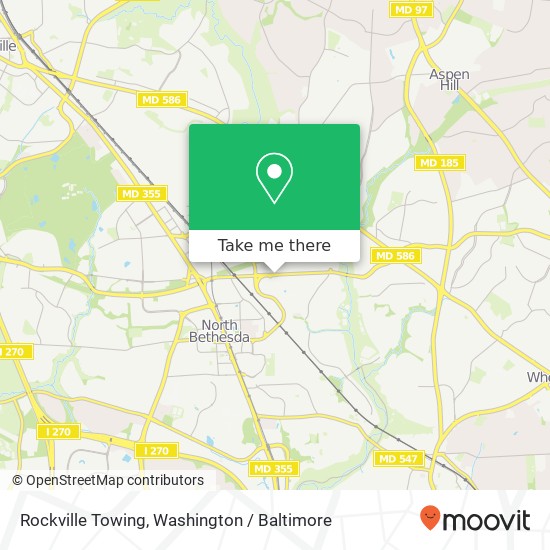 Mapa de Rockville Towing