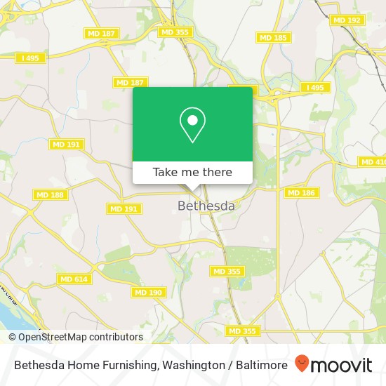 Bethesda Home Furnishing map