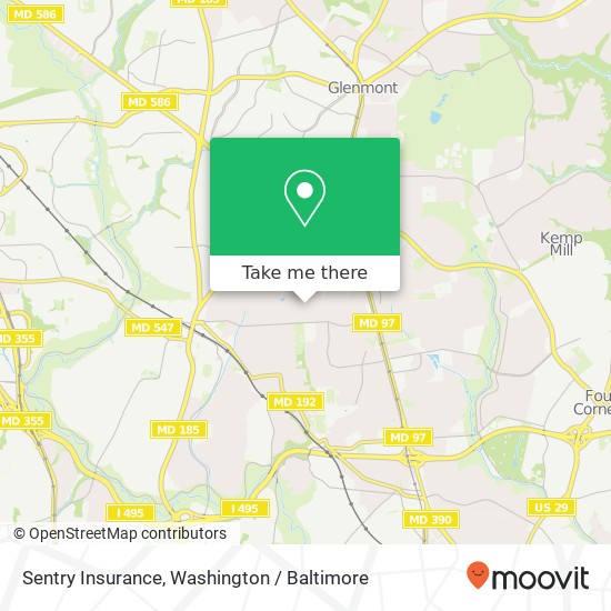 Mapa de Sentry Insurance