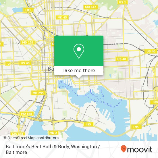 Mapa de Baltimore's Best Bath & Body