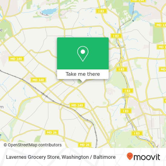 Mapa de Lavernes Grocery Store