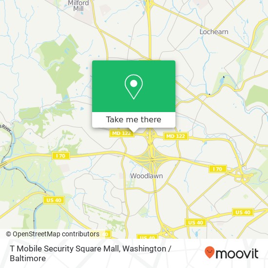 Mapa de T Mobile Security Square Mall