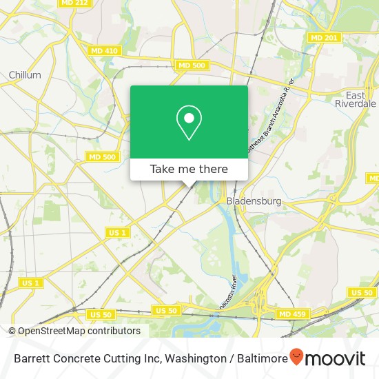 Mapa de Barrett Concrete Cutting Inc