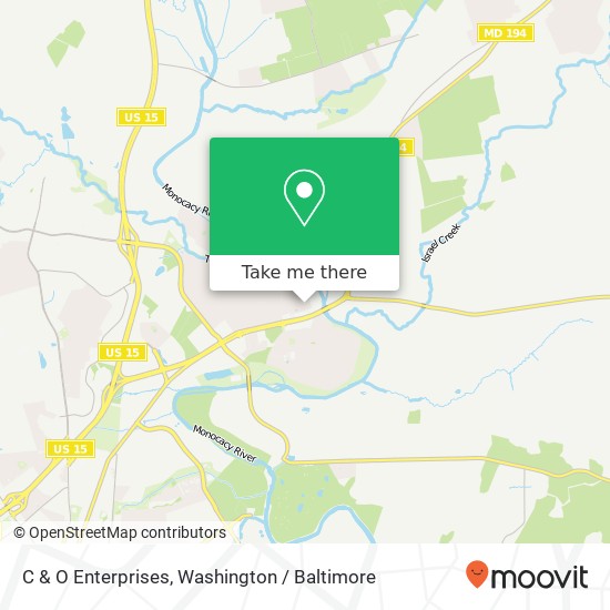 C & O Enterprises map