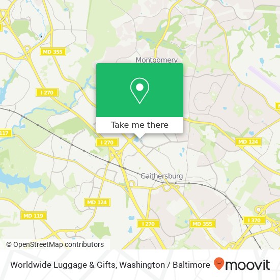 Mapa de Worldwide Luggage & Gifts