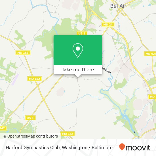 Mapa de Harford Gymnastics Club