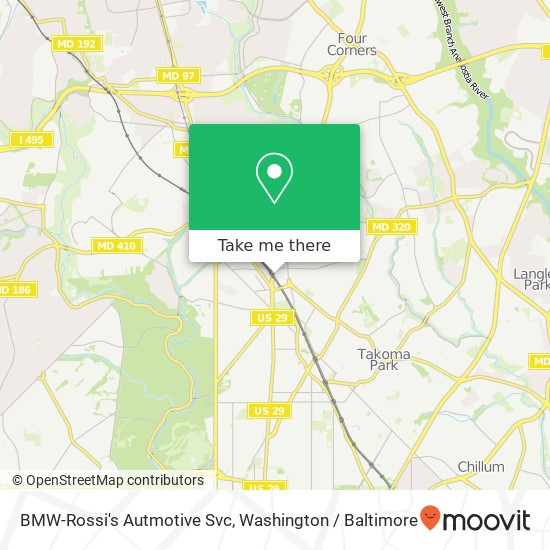 BMW-Rossi's Autmotive Svc map