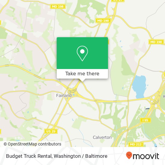 Mapa de Budget Truck Rental