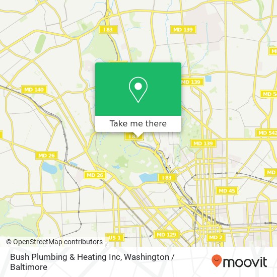 Bush Plumbing & Heating Inc map
