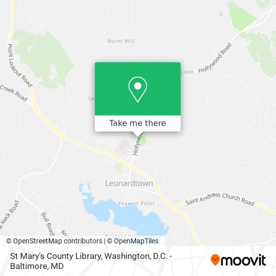 St Mary's County Library map