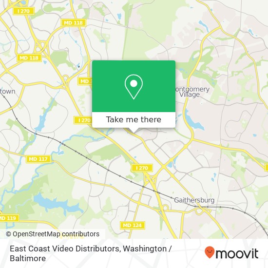 East Coast Video Distributors map