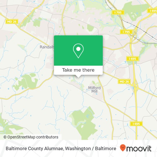 Mapa de Baltimore County Alumnae