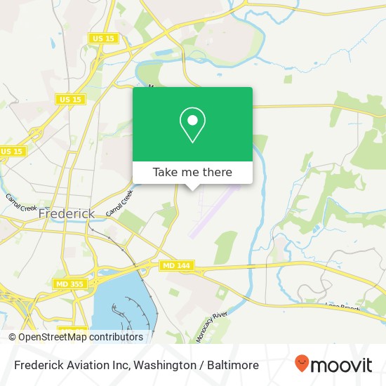 Frederick Aviation Inc map