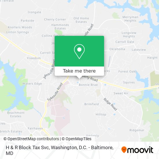 H & R Block Tax Svc map