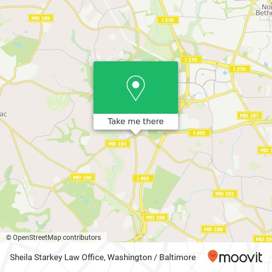 Mapa de Sheila Starkey Law Office