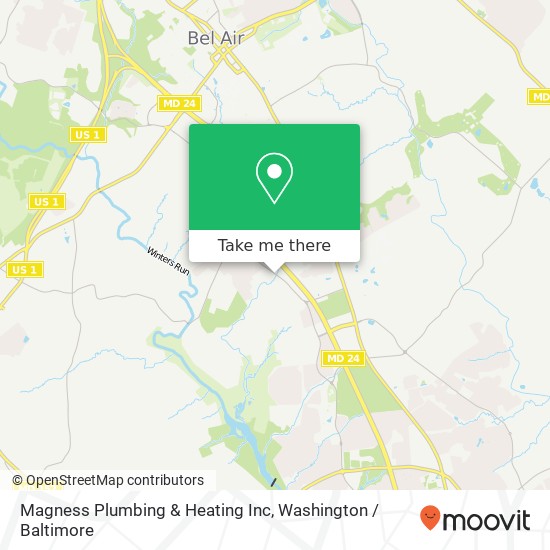 Magness Plumbing & Heating Inc map