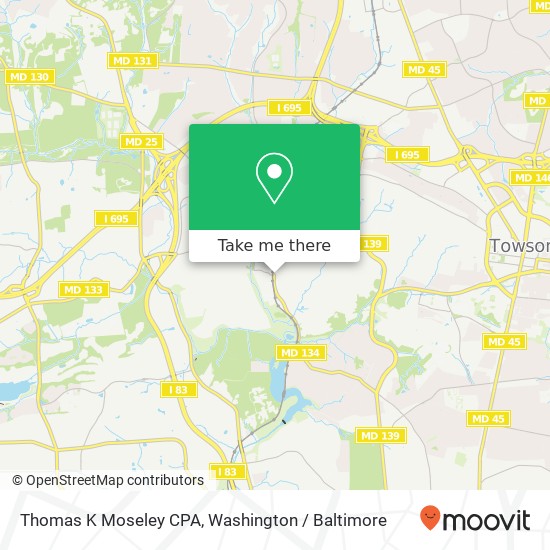 Mapa de Thomas K Moseley CPA