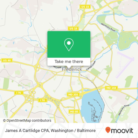 James A Cartlidge CPA map