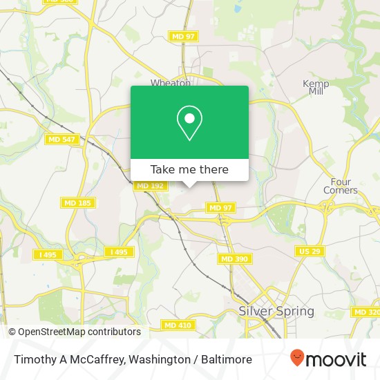 Mapa de Timothy A McCaffrey