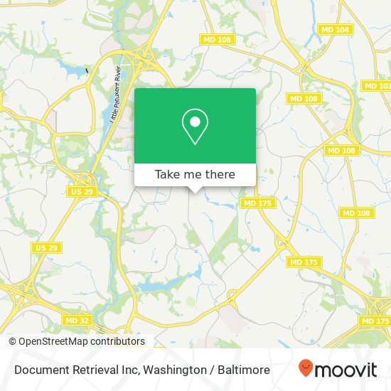 Document Retrieval Inc map