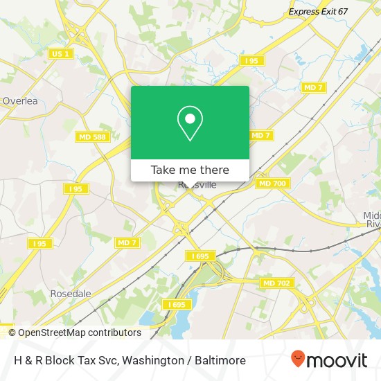 H & R Block Tax Svc map