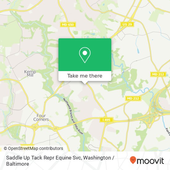 Mapa de Saddle Up Tack Repr Equine Svc