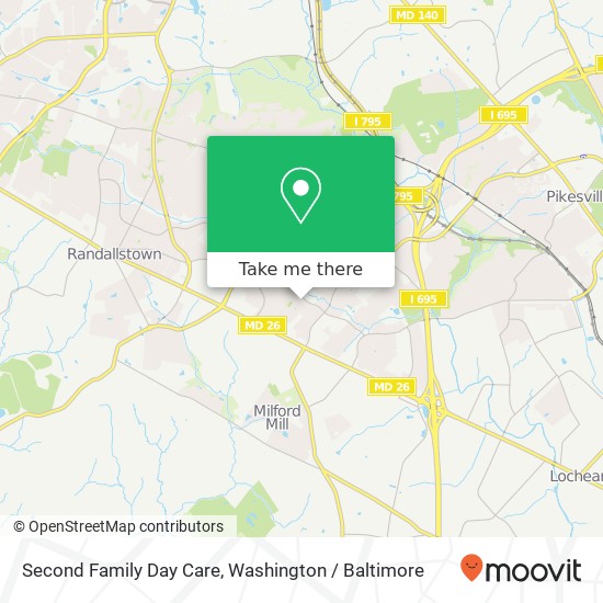 Second Family Day Care map