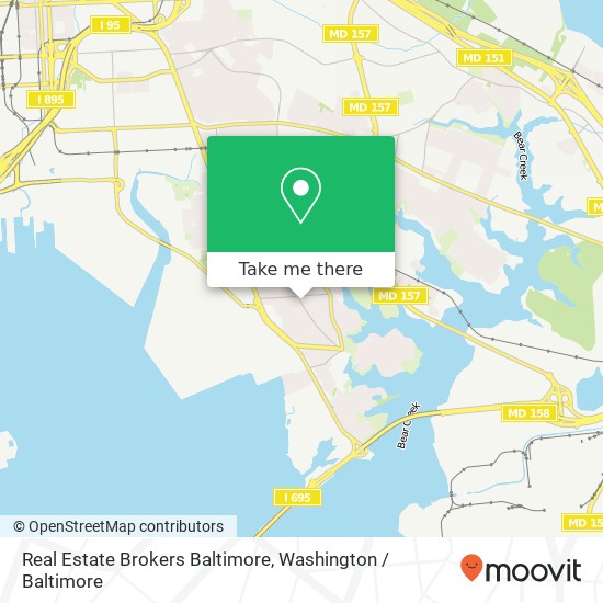 Mapa de Real Estate Brokers Baltimore