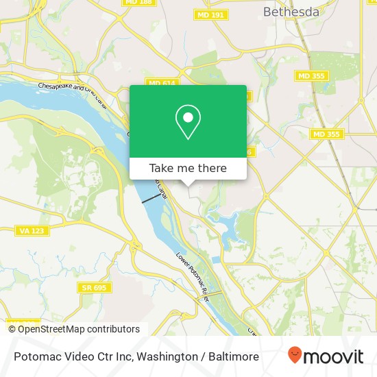 Potomac Video Ctr Inc map