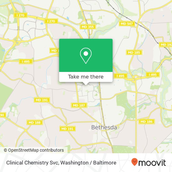 Clinical Chemistry Svc map