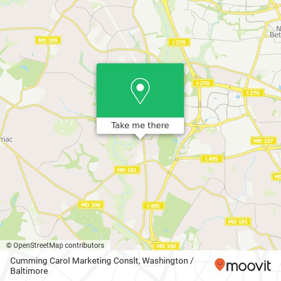 Cumming Carol Marketing Conslt map