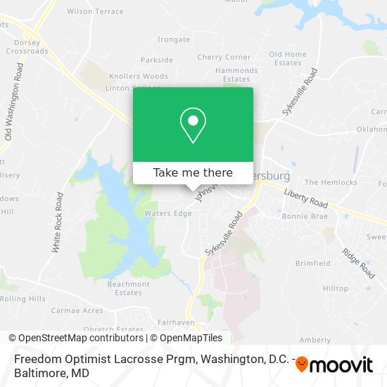 Mapa de Freedom Optimist Lacrosse Prgm