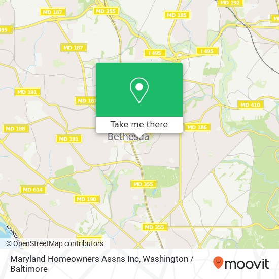 Mapa de Maryland Homeowners Assns Inc