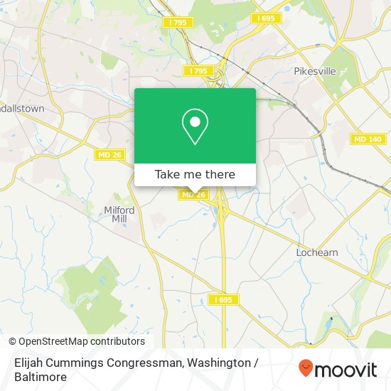 Mapa de Elijah Cummings Congressman