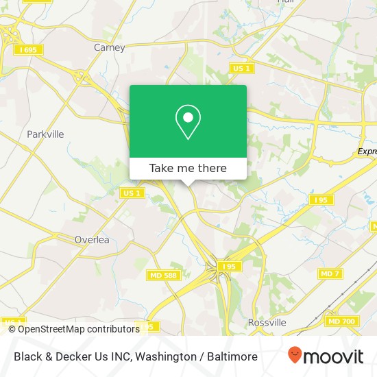 Black & Decker Us INC map