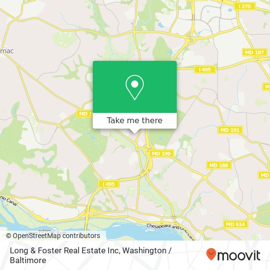 Mapa de Long & Foster Real Estate Inc