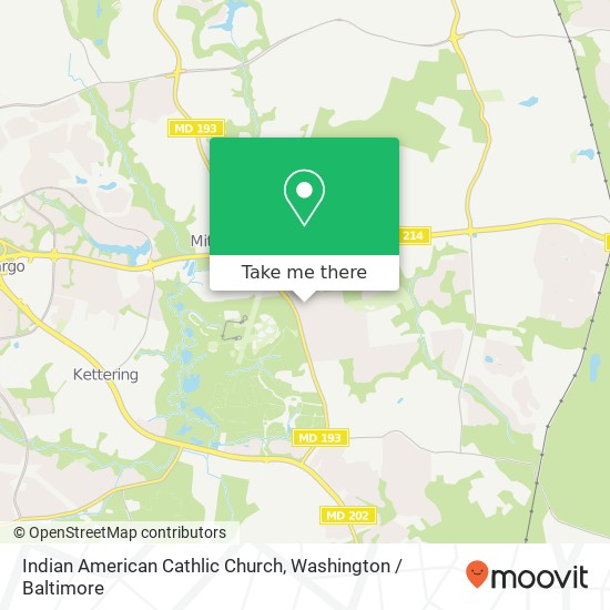 Indian American Cathlic Church map